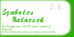 szabolcs malacsek business card